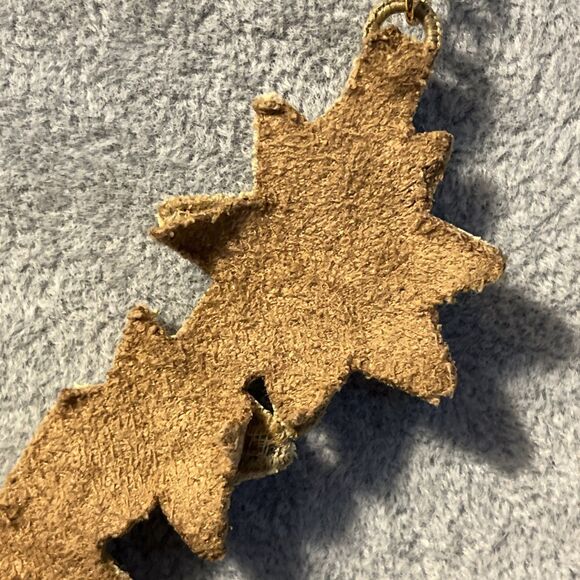 Vintage Suede Backed Prong Set Glass Stone Pink White Floral Necklace - Picture 13 of 13